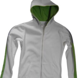 sudadera blanca con verde