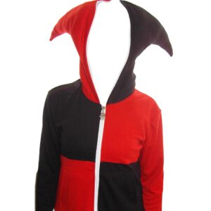 sudadera bufon color rojo con negro
