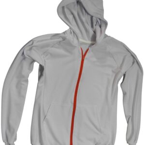 sudadera cierre naranja