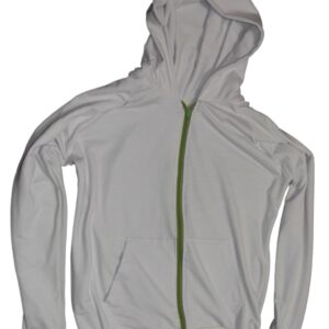 sudadera cierre verde con gorro